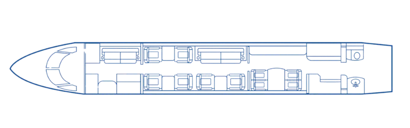 1999 Gulfstream GV Floorplan