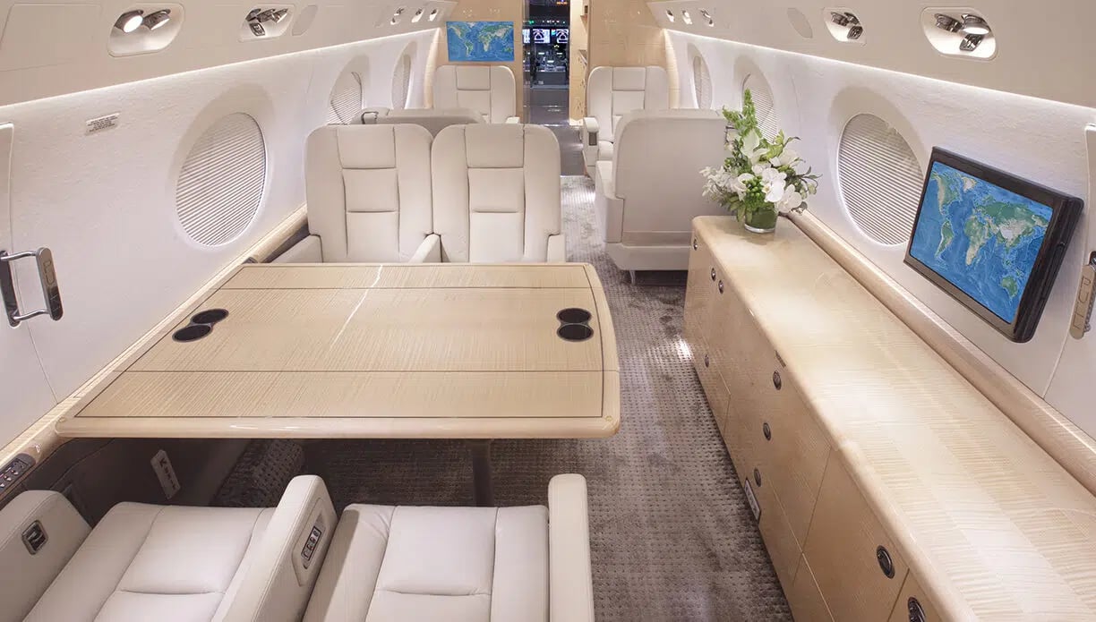 2013 Gulfstream G550 Interior Table And Dining Area