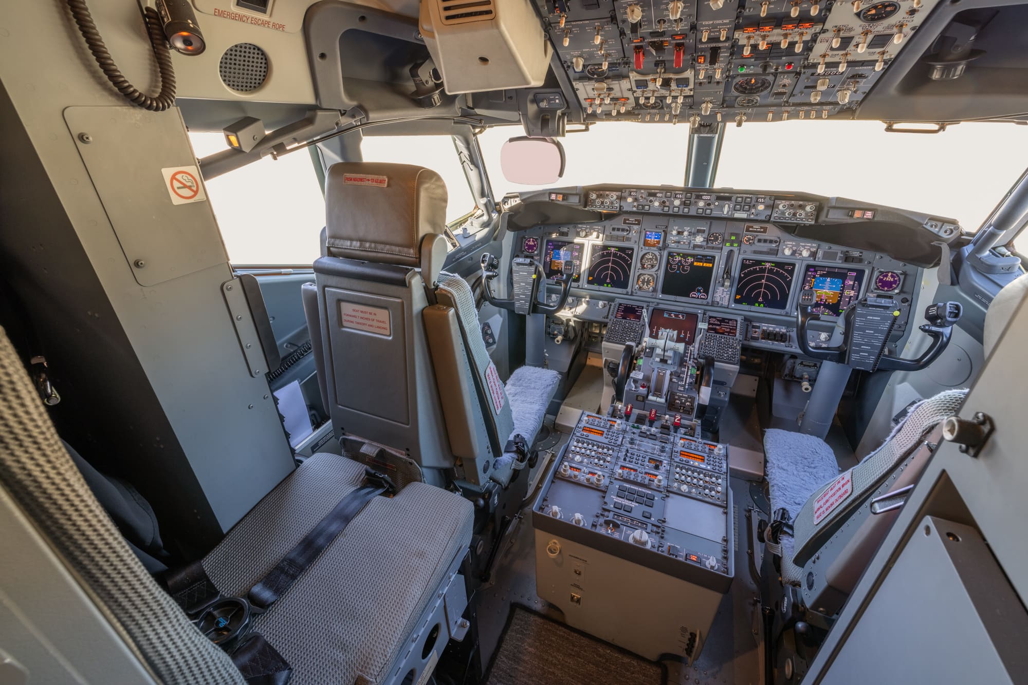 The Flight Deck of the 2018 Boeing Business Jet 2 (BBJ2) features advanced avionics, ergonomic controls, and a modern cockpit layout designed for maximum safety, precision, and operational efficiency. Combining Boeing’s proven engineering with cutting-edge technology, it provides pilots with exceptional situational awareness and long-range performance.