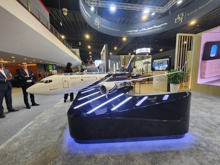 Boeing BBJ is one of the few manufacturers at BAAFEx.